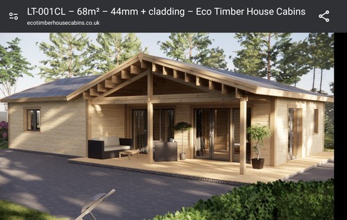 Residential log cabin home