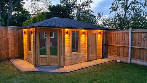 Log cabin 3mx4 40mm - 40mm, corner
